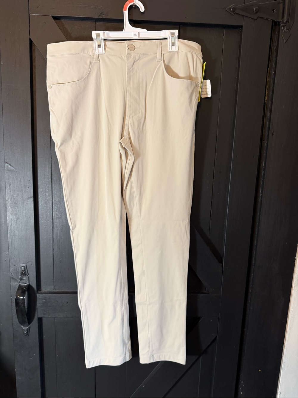all in motion Cream Slim Straight Chinos